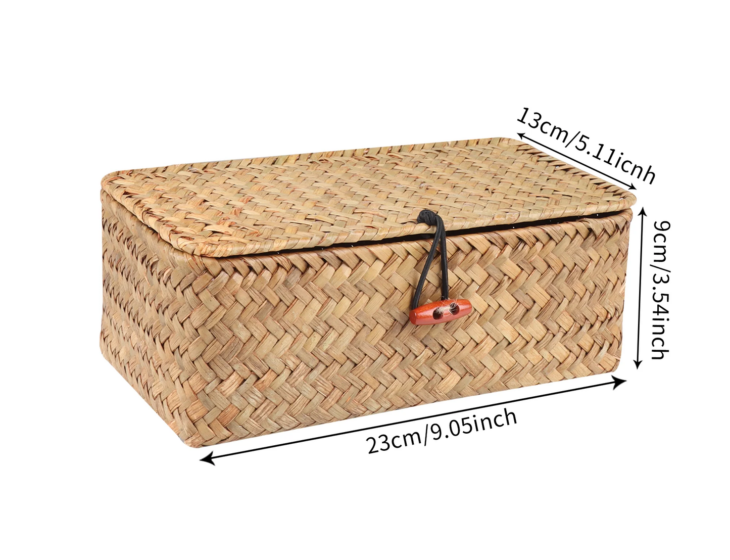 Rattan Woven Storage Basket with Lid