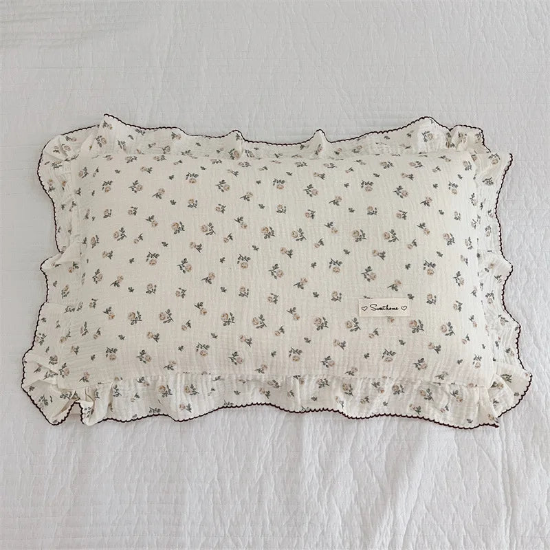 Ruffle Edge Gauze Pillow Cases