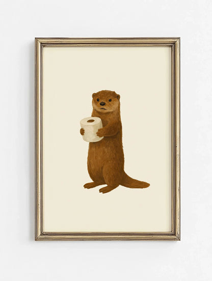 Cute Animal Bubble Bath Poster - Multiple sizes and designs