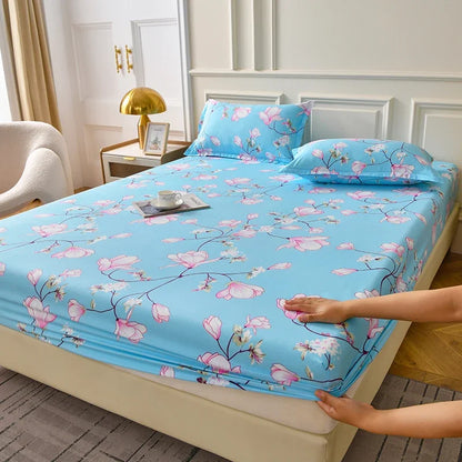 Patterned Fitted Bed Sheet and Pillowcases