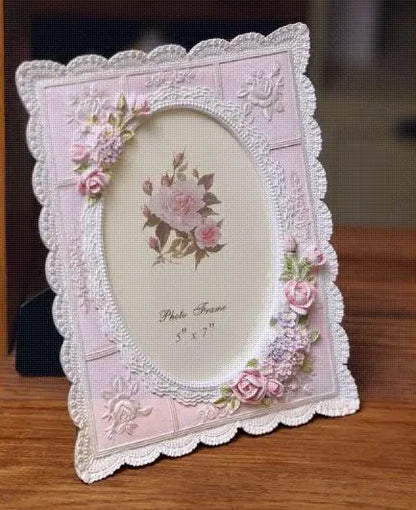 Retro Photo Frame - White and Pink Available