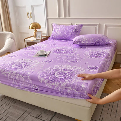 Patterned Fitted Bed Sheet and Pillowcases