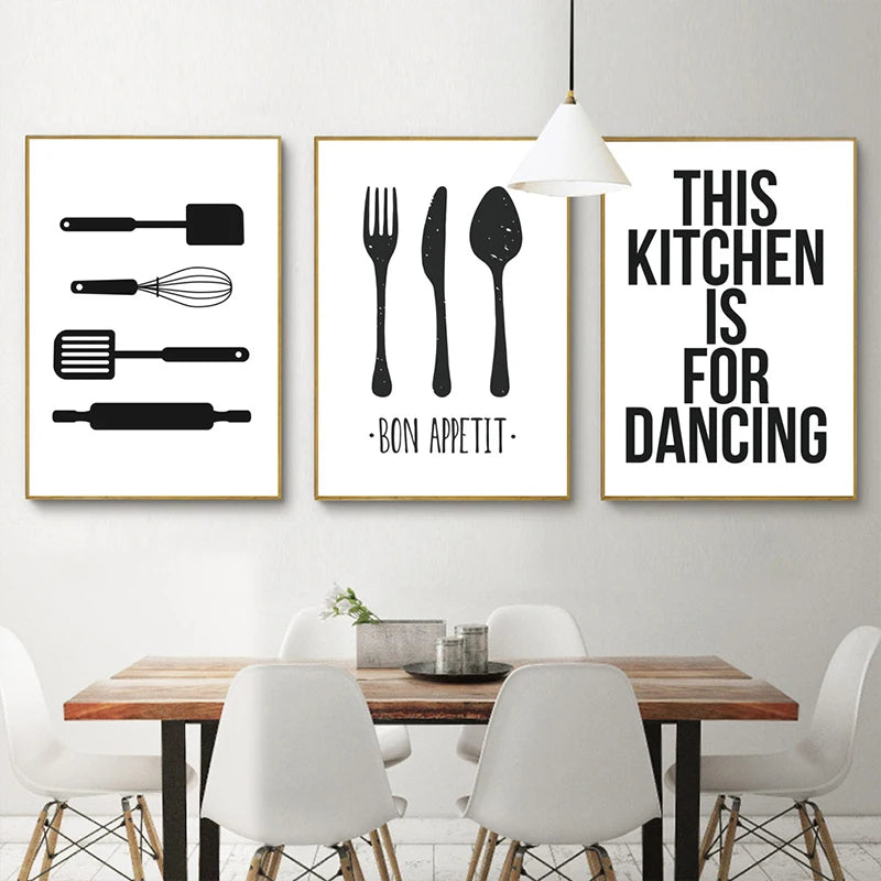 Kitchen Tableware Poster - Multiple sizes and designs