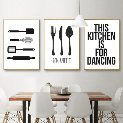 Kitchen Tableware Poster - Multiple sizes and designs