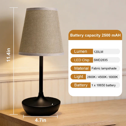 LED Dimmable USB Rechargeable Table Lamp