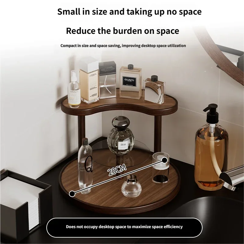 Bamboo Acrylic Storage Rack Organsier