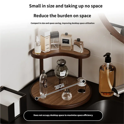 Bamboo Acrylic Storage Rack Organsier