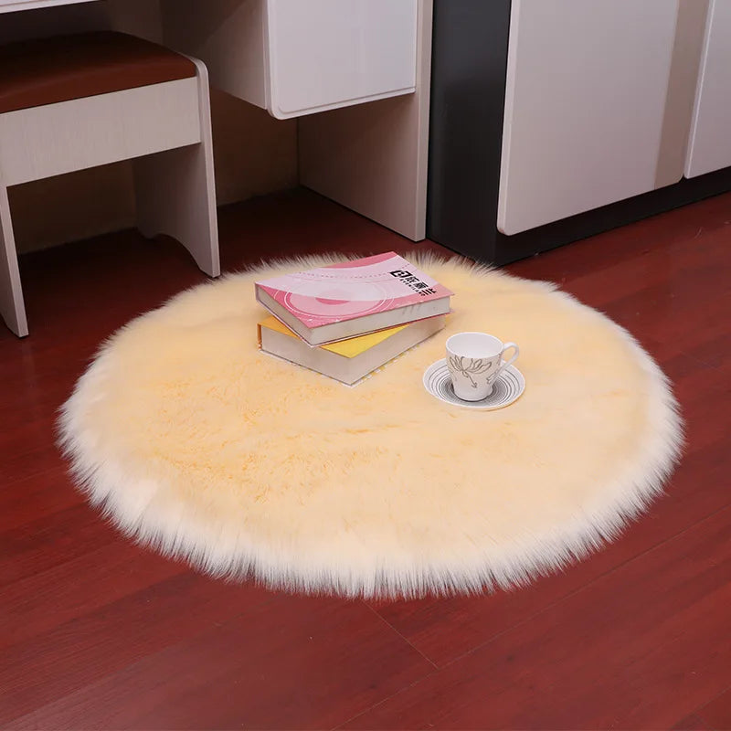 Round Fur Rug - Multiple colours and sizes available