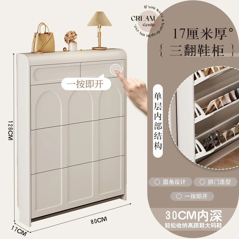 White Design Shoe Cabinet Luxury Nordic Accent Living Room Vertical Closets Armables Shoe Shelf Clear Sapateira Room Decorations