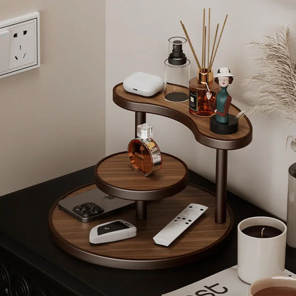 Bamboo Acrylic Storage Rack Organsier