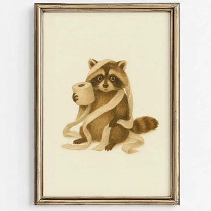 Cute Animal Bubble Bath Poster - Multiple sizes and designs