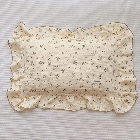 Ruffle Edge Gauze Pillow Case