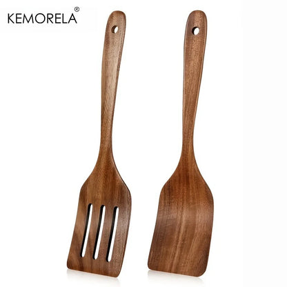 Natural Wooden Cooking Spatula Set