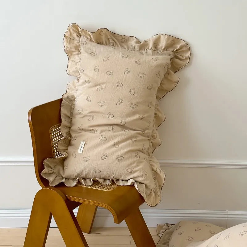 Ruffle Edge Gauze Pillow Cases