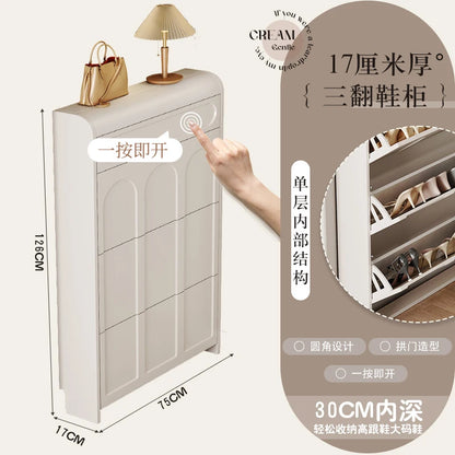 White Design Shoe Cabinet Luxury Nordic Accent Living Room Vertical Closets Armables Shoe Shelf Clear Sapateira Room Decorations