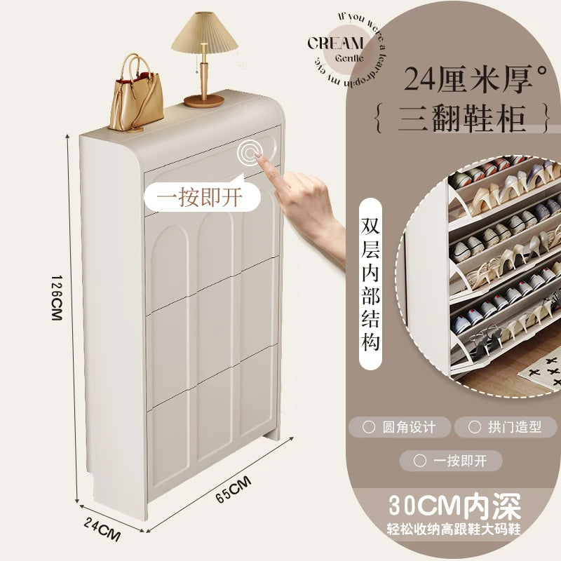 White Design Shoe Cabinet Luxury Nordic Accent Living Room Vertical Closets Armables Shoe Shelf Clear Sapateira Room Decorations