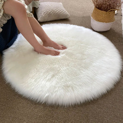 Round Fur Rug - Multiple colours and sizes available