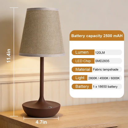 LED Dimmable USB Rechargeable Table Lamp