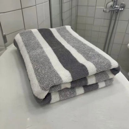 Bath Striped Towel - Green or Grey