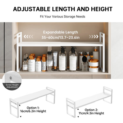 Mirror Cabinet Storage Organiser - Black or White