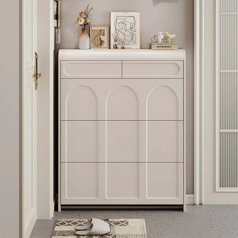 White Design Shoe Cabinet Luxury Nordic Accent Living Room Vertical Closets Armables Shoe Shelf Clear Sapateira Room Decorations