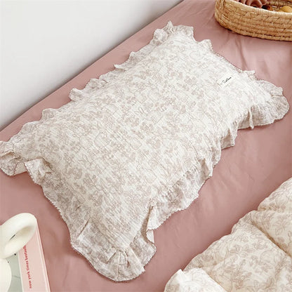 Ruffle Edge Gauze Pillow Cases