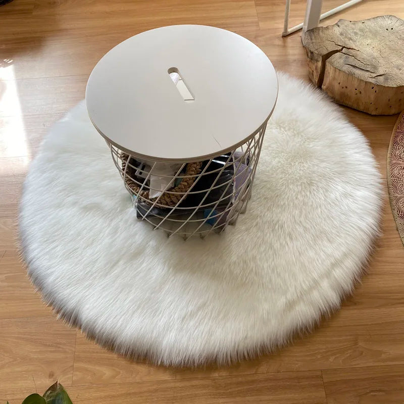 Round Fur Rug - Multiple colours and sizes available