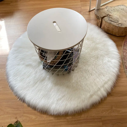 Round Fur Rug - Multiple colours and sizes available