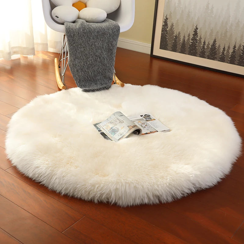 Round Fur Rug - Multiple colours and sizes available