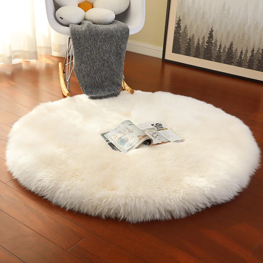 Round Fur Rug - Multiple colours and sizes available