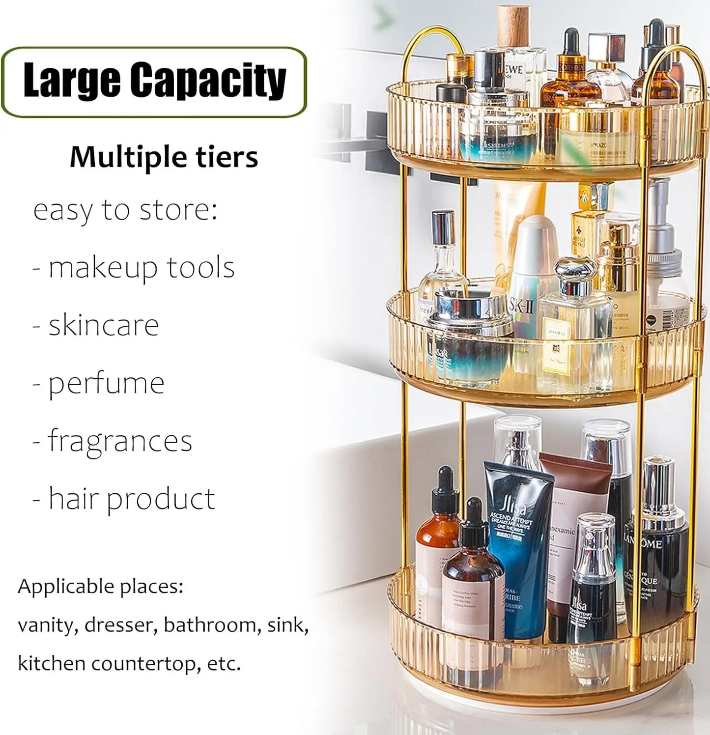 Three-Tier Rotating Organiser