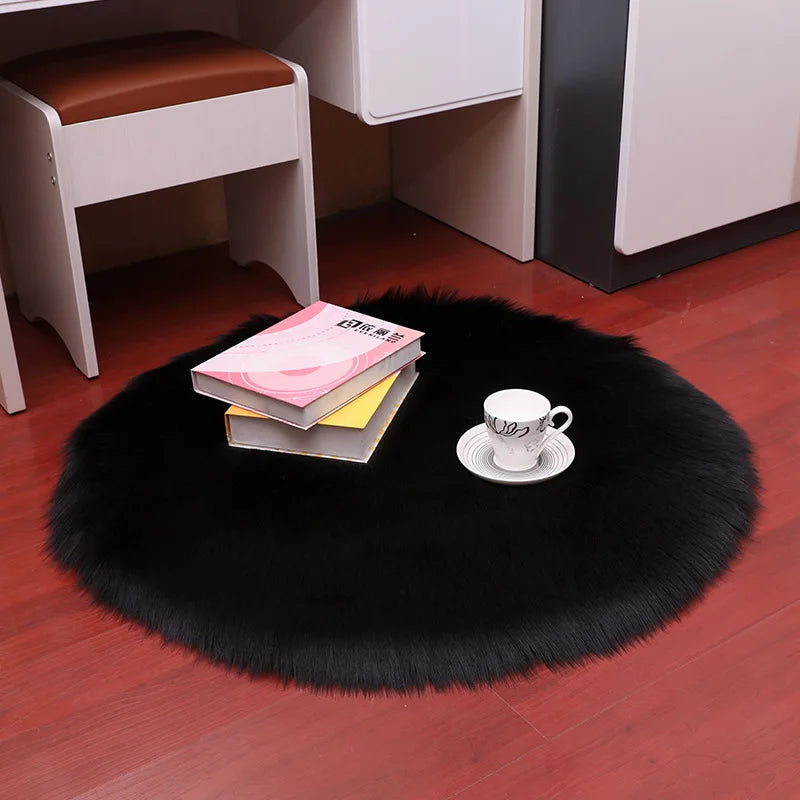 Round Fur Rug - Multiple colours and sizes available