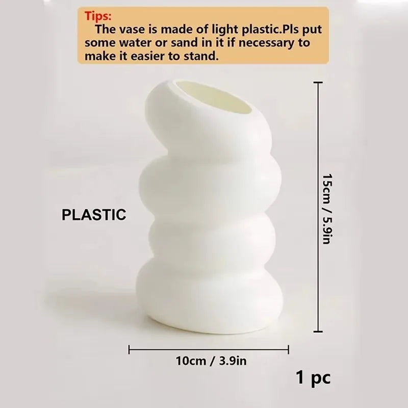 Spiral White Vase
