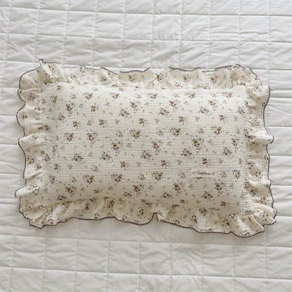 Ruffle Edge Gauze Pillow Cases