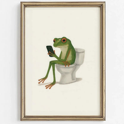 Cute Animal Bubble Bath Poster - Multiple sizes and designs
