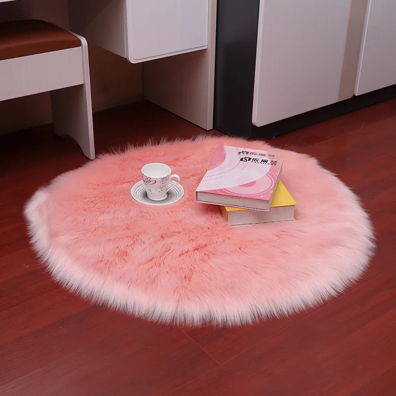 Round Fur Rug - Multiple colours and sizes available