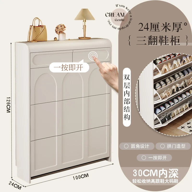 White Design Shoe Cabinet Luxury Nordic Accent Living Room Vertical Closets Armables Shoe Shelf Clear Sapateira Room Decorations