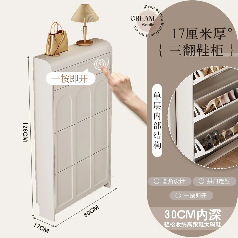 White Design Shoe Cabinet Luxury Nordic Accent Living Room Vertical Closets Armables Shoe Shelf Clear Sapateira Room Decorations