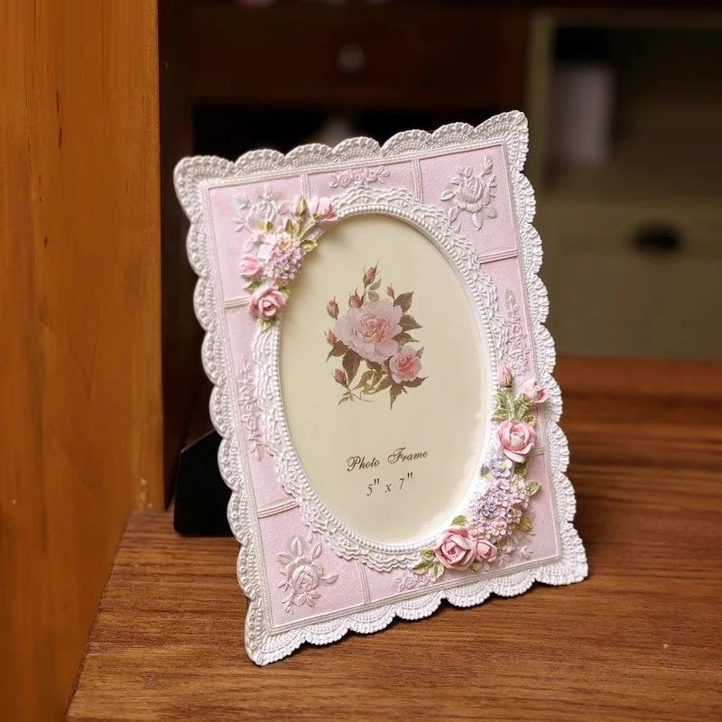 Retro Photo Frame - White and Pink Available