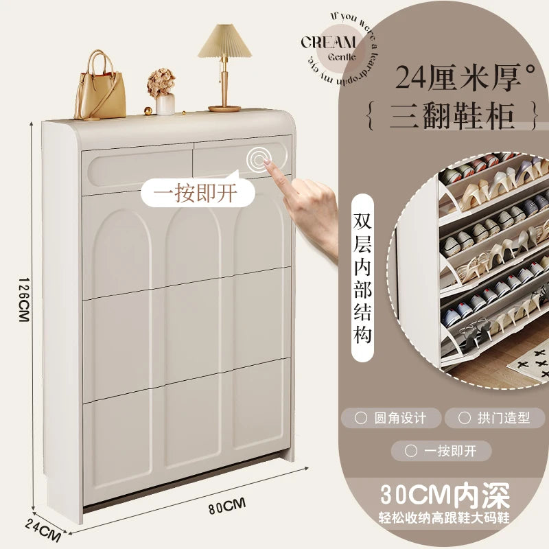White Design Shoe Cabinet Luxury Nordic Accent Living Room Vertical Closets Armables Shoe Shelf Clear Sapateira Room Decorations