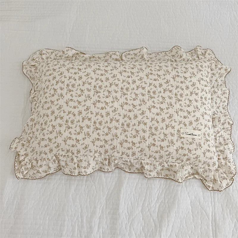 Ruffle Edge Gauze Pillow Cases