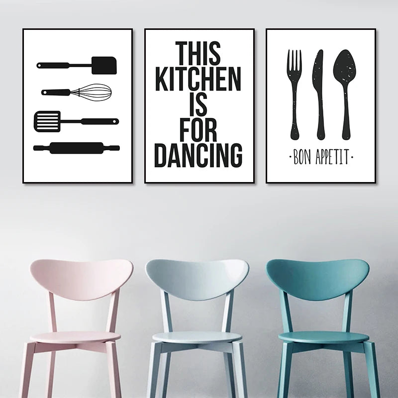 Kitchen Tableware Poster - Multiple sizes and designs