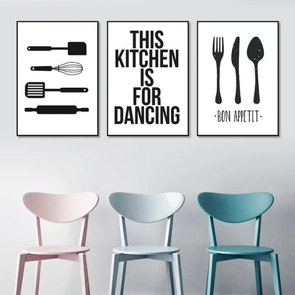 Kitchen Tableware Poster - Multiple sizes and designs