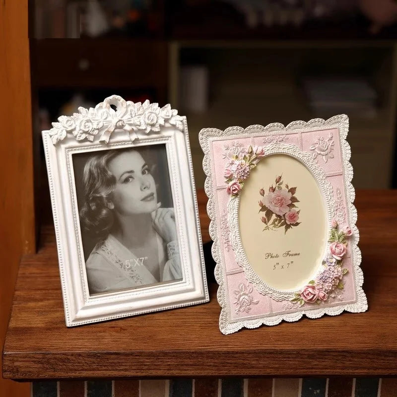 Retro Photo Frame - White and Pink Available