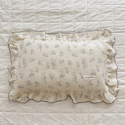 Ruffle Edge Gauze Pillow Cases