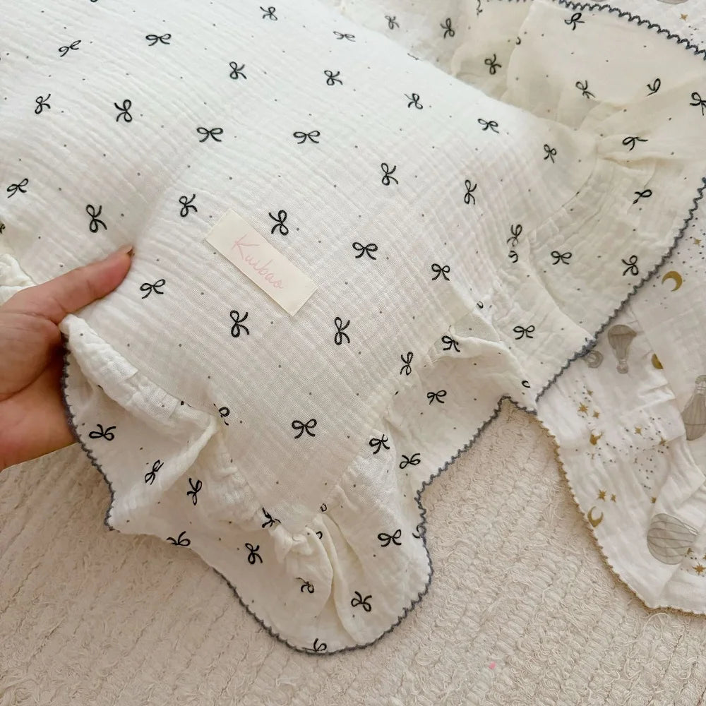 Ruffle Edge Gauze Pillow Cases