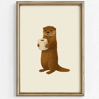 Cute Animal Bubble Bath Poster - Multiple sizes and designs