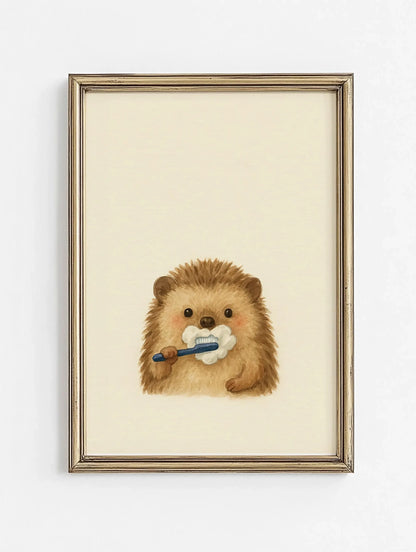 Cute Animal Bubble Bath Poster - Multiple sizes and designs