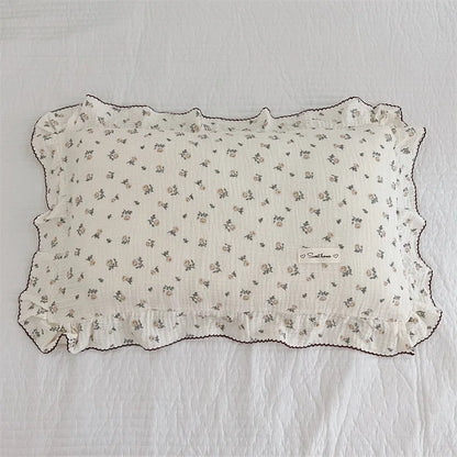 Ruffle Edge Gauze Pillow Cases