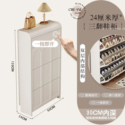 White Design Shoe Cabinet Luxury Nordic Accent Living Room Vertical Closets Armables Shoe Shelf Clear Sapateira Room Decorations